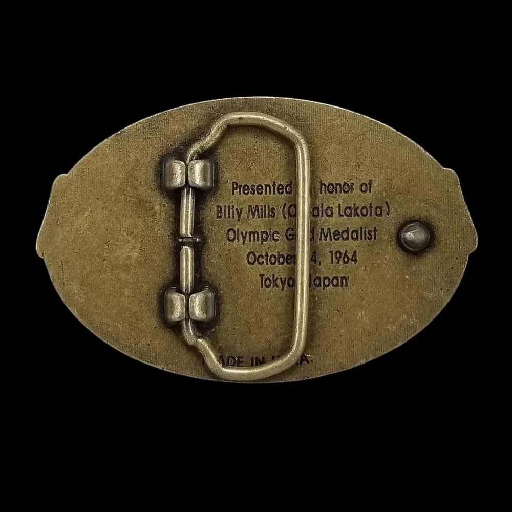Billy Mills 40 Anniversary Running Strong for American‎ Indian Youth Belt Buckle